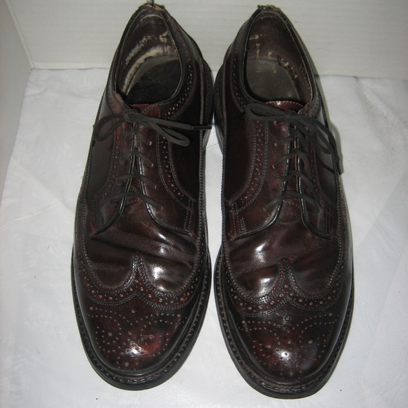 Vintage FLORSHEIM Burgundy Long Wingtips, 11.5 D main image 4